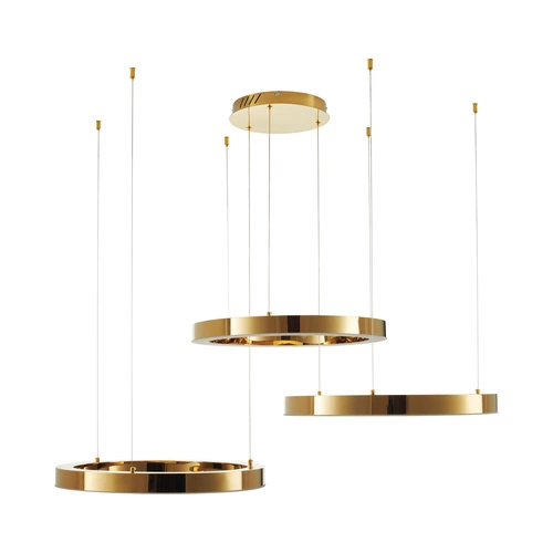 Lampa sufitowa LED CIRCLE 3 okręgi złota regulowana nowoczesna do salonu Step into Design