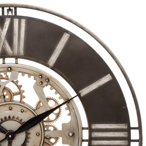 Zegar ścienny Soul 70 cm brązowy cichy mechanizm loftowy do salonu Atmosphera