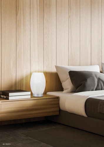 Venus nowoczesna lampa stołowa do sypialni biała metalowa dekoracyjna CANDELLUX LIGHTING