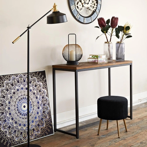 Lampa stojąca do salonu Flower czarna metalowa regulowana nowoczesna Atmosphera 155 cm