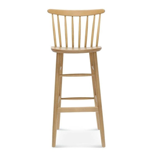 Hoker drewniany tapicerowany z oparciem do kuchni i jadalni Wand FAMEG personalizowany 75 cm