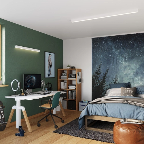 Plafon sufitowy LED Pinne 150 cm biały nowoczesny do salonu kuchni i przedpokoju Thoro