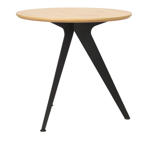 Stół Lofty Round 80 czarny/naturalny      Outlet