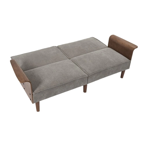 Sofa rozkładana Scott szara sztruksowa 3 osobowa z regulowanym oparciem do salonu Intesi