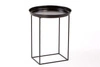 Stolik kawowy Ramme okrągły czarny metalowy nowoczesny do salonu NORDIFRA 43 cm