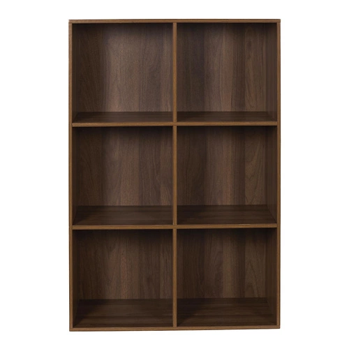 Regał do salonu klasyczny otwarty Tiffany orzech ciemny 4 półki Intesi 66,6 cm