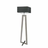 Lampa stojąca do salonu Jawa Lysne nowoczesna drewniana z grafitowym abażurem 138 cm