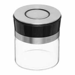 Pojemnik szkło/ stal nierdzewna z pokrywką push 0,7L