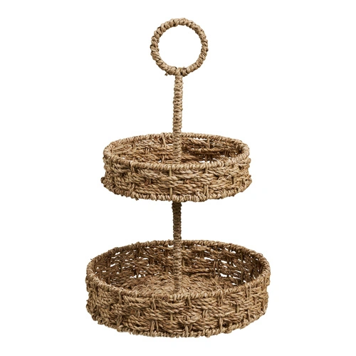 Taca dekoracyjna okrągła Rifbjerg trawa morska naturalna do serwowania