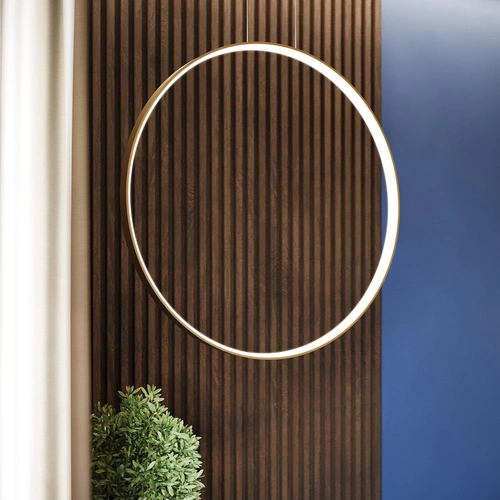 Lampa wisząca RIO 78 złota LED nowoczesna do salonu i jadalni nad stół 78 cm