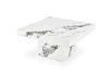 Liton nowoczesny stolik kawowy kwadratowy biały marmur glamour do salonu 80x80 cm