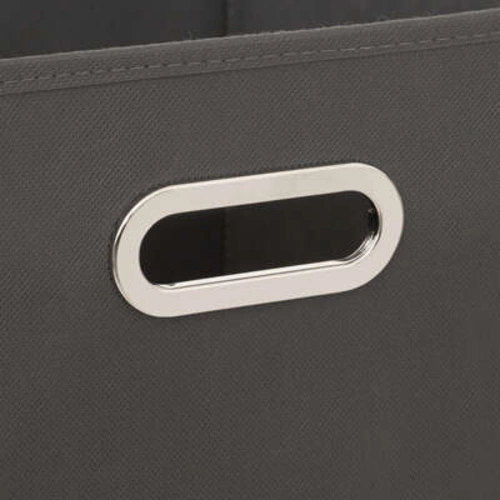 Pudełko materiałowe do regału 31x31 cm szare z metalowym uchwytem 5five simply smart