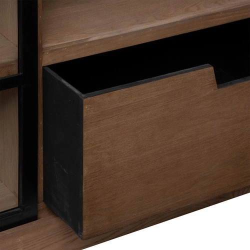 Komoda z szufladami Danik 160 cm industrialna z szybą do salonu rustykalna Atmosphera