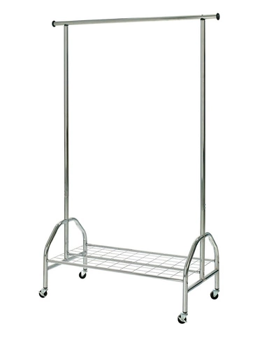 Denver nowoczesny wieszak stojący na ubrania do przedpokoju srebrny metal Intesi