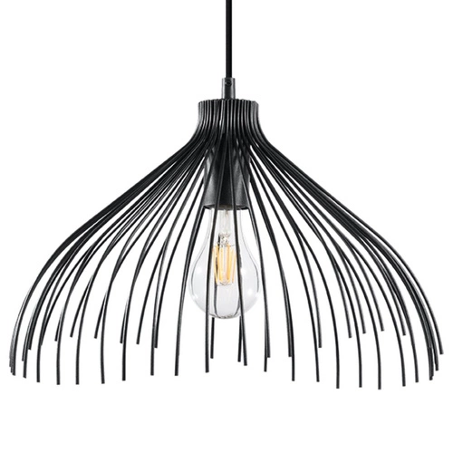 Lampa wisząca UMB czarna nowoczesna do salonu loftowa metalowa nad stół 40 cm Sollux