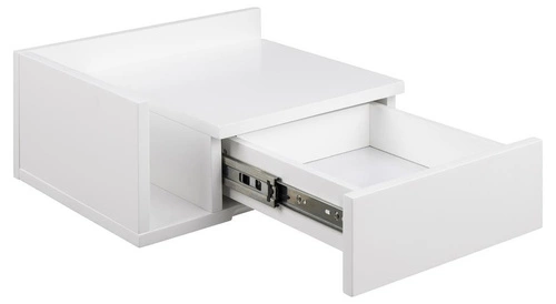 Szafka nocna biała wisząca z szufladą 40 cm nowoczesna Actona Ashlan II minimalistyczna