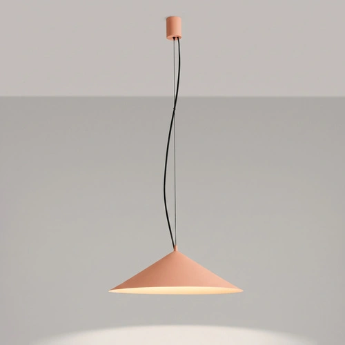 Lampa wisząca FINT LED brzoskwiniowa regulowana do salonu 50 cm