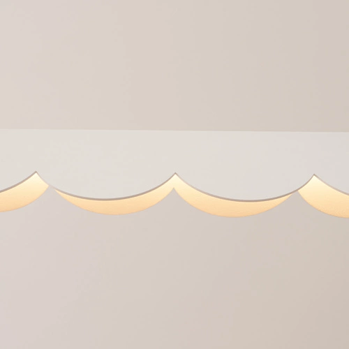 Nowoczesna lampa wisząca LED BISCUIT biała z regulacją wysokości do salonu lub nad stół