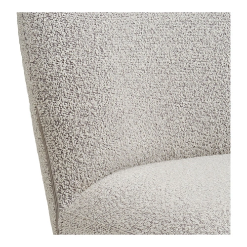 Krzesło Lana obrotowe bouclé piaskowe do jadalni i salonu nowoczesne