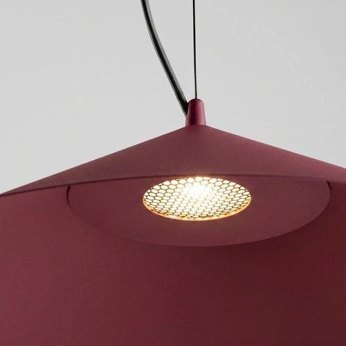 Lampa wisząca FINT LED burgund nowoczesna do salonu regulowana