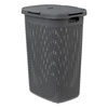 Kosz na pranie 60 l rattan syntetyczny    szary