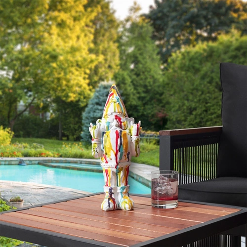 Figurka dekoracyjna Gnom Rock Intesi nowoczesna do ogrodu lub salonu 33 cm na prezent