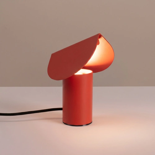Lampa biurkowa LED BISCUIT czerwona nowoczesna aluminiowa
