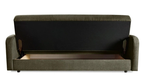 Sofa rozkładana z funkcją spania Corsica zielona 3 osobowa z pojemnikiem do salonu