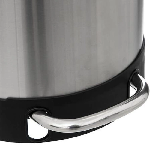 Ariane Slim 30l nowoczesny metalowy kosz na śmieci do kuchni z pedałem srebrny 5five