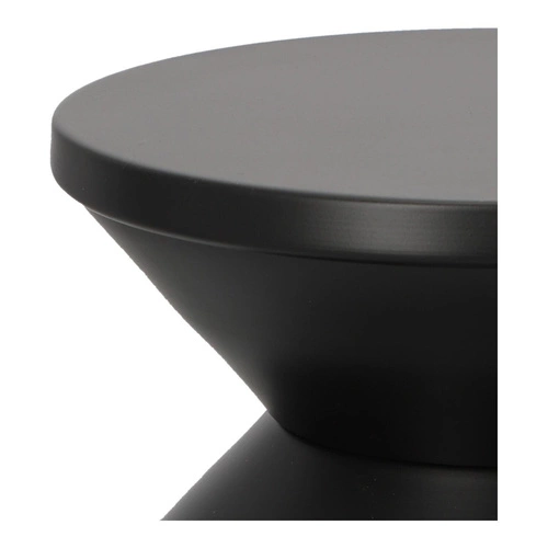 Stolik kawowy Sohan okrągły czarny metalowy nowoczesny loftowy do salonu pomocniczy 36 cm