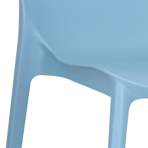 Krzesło ogrodowe Ginevra niebieskie z tworzywa sztaplowane nowoczesne SCAB Design