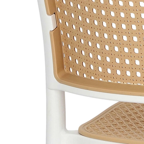 Krzesło do jadalni Antonio białe z tworzywa sztaplowane, styl thonet, łatwe czyszczenie Intesi