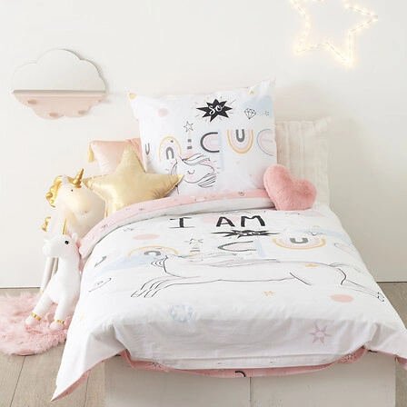 Komplet pościeli dziecięcej Unicorn 140x200 bawełniana do pokoju dziecka