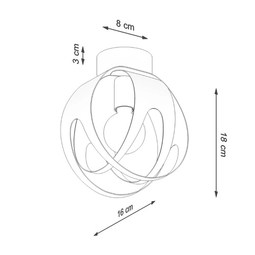 Plafon sufitowy Tulos biały nowoczesny okrągły metalowy do salonu i sypialni Sollux