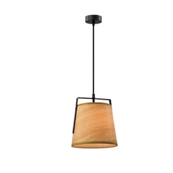 Lampa wisząca Milbury czarna z żółtym abażurem do salonu nowoczesna 20 cm