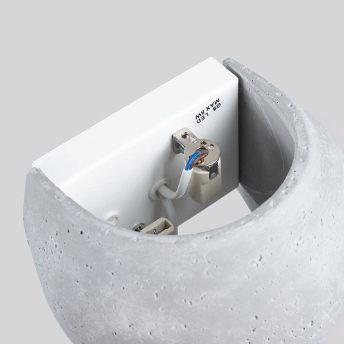 Nowoczesny kinkiet ścienny GLOBE beton szary lampa do salonu sypialni przedpokoju SOLLUX