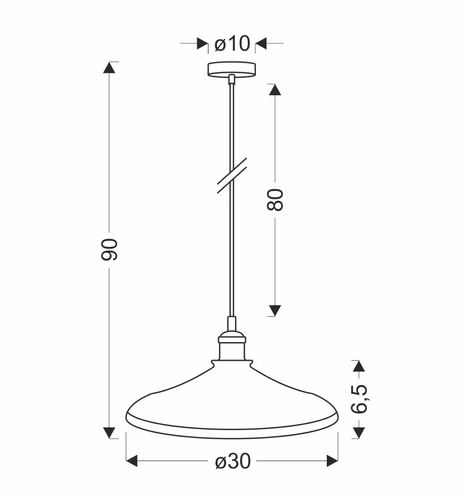 Lampa sufitowa Chester szklana transparentna 30 cm nowoczesna nad stół do jadalni