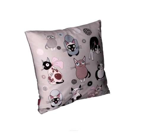 Poduszka dekoracyjna CATNIP welurowa antyalergiczna do salonu i sypialni multikolor 40x40
