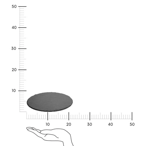 Talerz do serwowania przekąsek 5five simply smart łupek 22 cm okrągły czarny nowoczesny