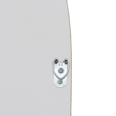 Lustro półokrągłe Thea 55x75 cm beżowe dekoracyjne do salonu i przedpokoju Atmosphera