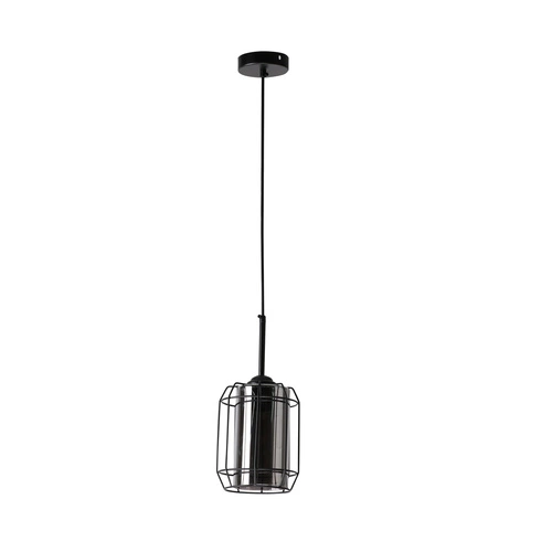 Lampa wisząca Jonera czarny 1x40W E27  klosz dymiony