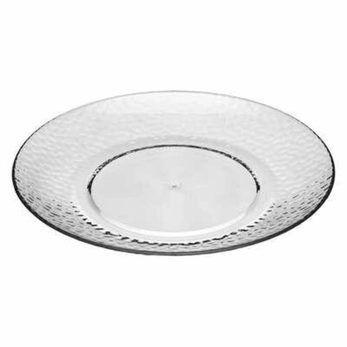 Talerz obiadowy Estiva 20 cm transparentny plastikowy do kuchni i na piknik, zmywarka