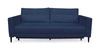 Sofa rozkładana Lara 3 osobowa z funkcją spania i pojemnikiem niebieska do salonu