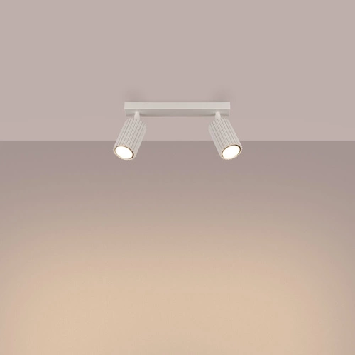 Plafon sufitowy KARBON 2 beżowy minimalistyczny glamour do salonu i sypialni z ruchomym kloszem