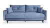 Sofa rozkładana z funkcją spania Saxo 2 osobowa granatowa nowoczesna z pojemnikiem do salonu
