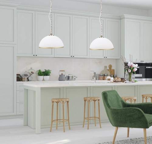 Lampa wisząca Sugar szklana biała glamour do salonu i jadalni CANDELLUX patyna 30 cm