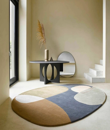 Dywan wełniany owalny Decor Miller Fall 200x280cm do salonu nowoczesny geometryczny multikolor