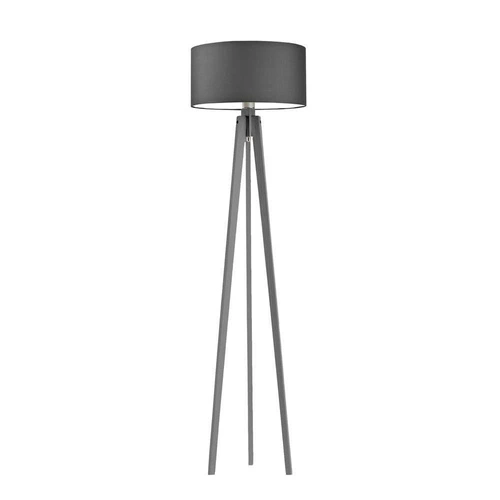 Lampa podłogowa MIAMI abażur grafitowy stelaż popielaty