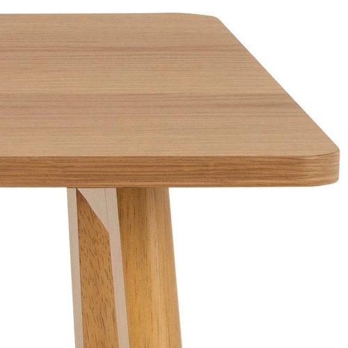 Biurko Barnett skandynawskie drewniane z szufladą do pracy i nauki nowoczesny dąb 120x60 cm