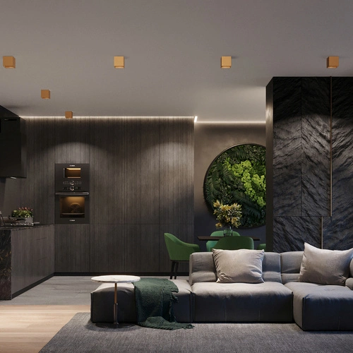 Plafon sufitowy kwadratowy QUAD 1 złoty metalowy nowoczesny do salonu SOLLUX LIGHTING